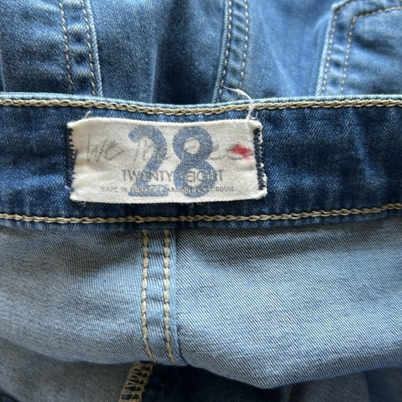 Free People We The Free Just Float On Flare Jeans Blue Western Rodeo Sz 28 - Picture 10 of 13